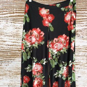 🌸2/$20. Nina Leonard Wide Leg Palazzo Floral Pants with pockets